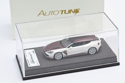 [ Pre-order ] Autotune Model 1:64 Aston Martin Vanquish Zagato Shooting Brake, Pearl White/Red Carbon Fiber