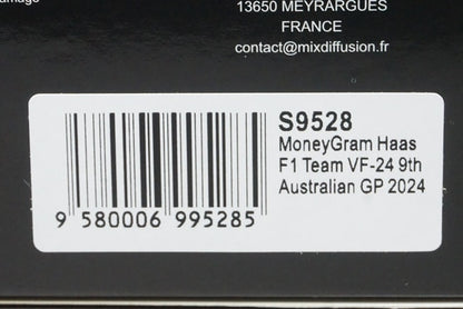1:43 Spark S9528 MoneyGram Haas F1 Team VF-24 Australian GP 9th 2024 #27 N. Hulkenberg