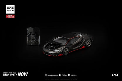 [ Pre-order ] PR640436 POP RACE 1:64 Lamborghini Centenario CARBON RED