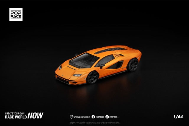 [ Pre-order ] PR640450 POP RACE 1:64 Lamborghini Countach LP1 800-4 Arancia Atlas