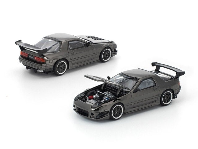 [ Pre-order ] PRDC008 POP RACE 1:64 Mazda RX7 (FC3S) RE-AMEMIYA Dark Chrome