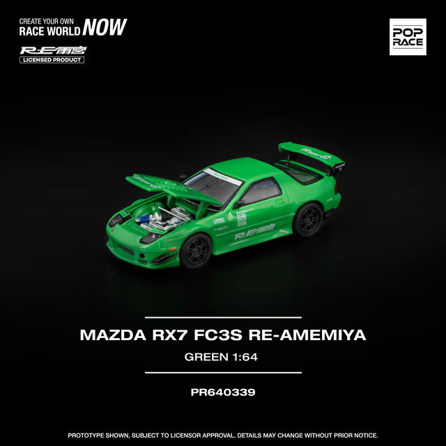 [ Pre-order ] PR640339 POP RACE 1:64 Mazda RX7 (FC3S) RE-AMEMIYA Green