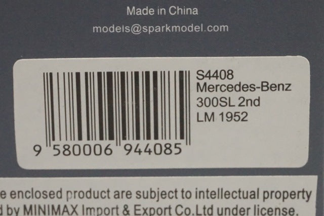 1:43 Spark S4408 Mercedes-Benz 300SL Le Mans 2nd 1952 #20