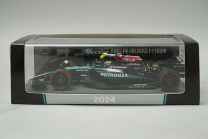 1:43 Spark S9533 Mercedes-AMG Petronas F1 Team W15E Performance British Grand Prix Winner 2024 #44 L. Hamilton