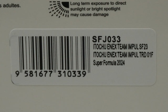 1:43 Spark SFJ033 Itochu Enex Team Impul SF23 TRD 01F Super Formula 2024 #19 T. Pourchaire