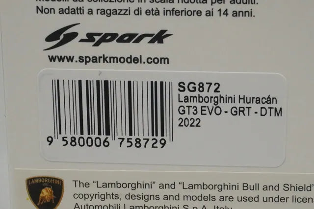 1:43 Spark SG872 Lamborghini Huracan GT3 EVO GRT DTM 2022 #85 C. Schmidt
