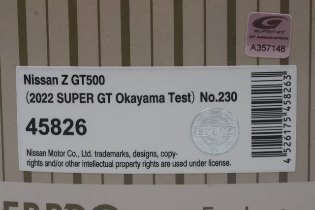 1:43 EBBRO 45826 Nissan Z GT500 Okayama Test Super GT 2022 #230
