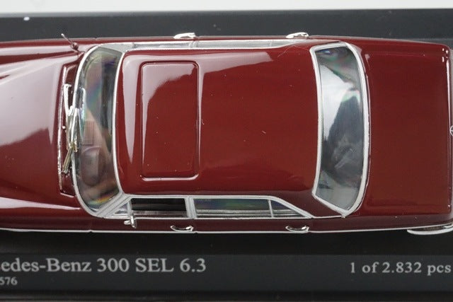1:43 MINICHAMPS 430039102 Mercedes-Benz 300 SEL 6.3 1968-72 Red