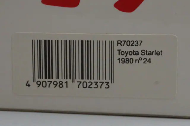 1:43 Reve R70237 Toyota Starlet 1980 #24 Hikaru Hagiwara