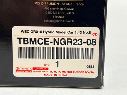 1:43 Spark TBMCE-NGR23-08 TGR Custom Toyota Gazoo Racing GR010 Hybrid Race Car #8