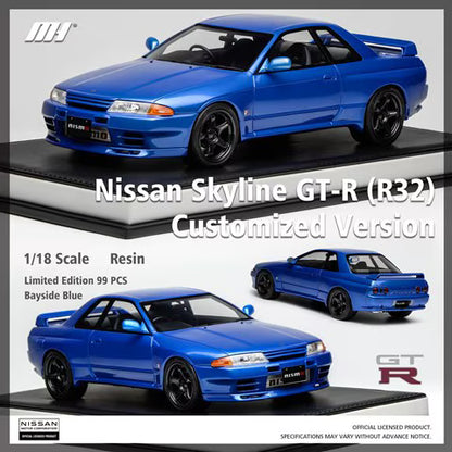 MH027BE MOTORHELIX 1:18 Nissan Skyline GT-R (R32) Customized Version Bayside Blue