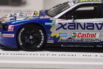 1:43 Spark SJ168 Xanavi Hiroto Nissan Skyline GT-R (R34) GT500 JGTC 2001 Rd.4 Winner #22 M. Krumm - Tetsuya Tanaka