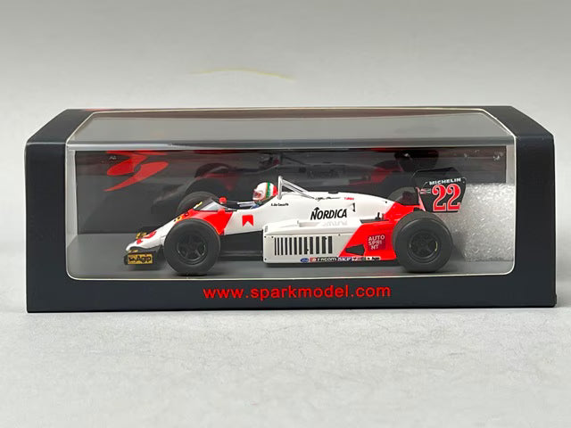 1:43 Spark S8804 Alfa Romeo 183T German GP 2nd place 1983 #22 A. de Cesaris