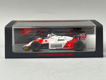 1:43 Spark S8804 Alfa Romeo 183T German GP 2nd place 1983 #22 A. de Cesaris
