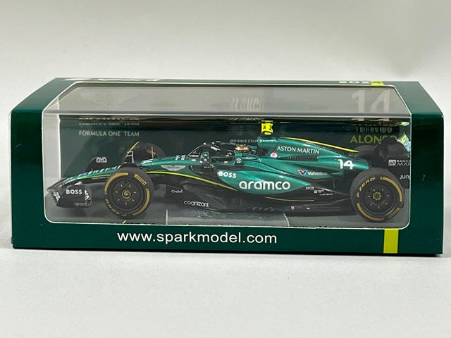 1:43 Spark S9553 Aston Martin AMR24 Aramco F1 Team Mexican GP 2024 #14 F. Alonso