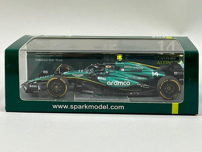 1:43 Spark S9553 Aston Martin AMR24 Aramco F1 Team Mexican GP 2024 #14 F. Alonso