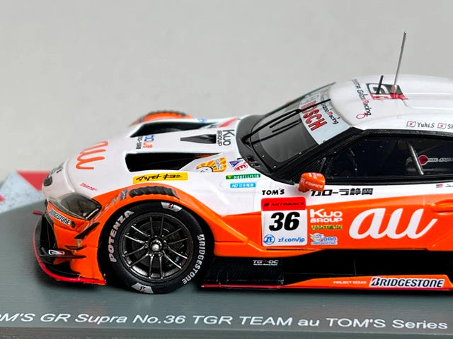 1:43 Spark 43SGT2021 au TOM'S GR Supra TGR Team Series Champion GT500 Class Super GT 2021 #36 Yuhi Sekiguchi / Sho Tsuboi