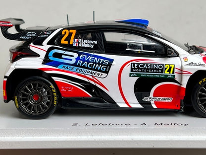 1:43 Spark S6862 Toyota GR Yaris Rally2 Breton Racing 6th RC2 Monte Carlo Rally 2024 #27