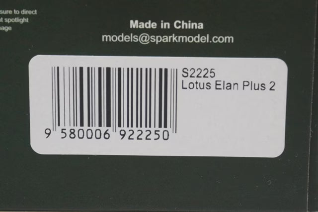 1:43 Spark S2225 Lotus Elan +2