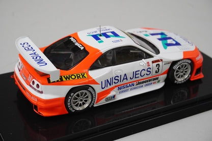 1:43 EBBRO 44194 Nissan Unisia Jex Skyline JGTC 1998 #3 White/Orange model car