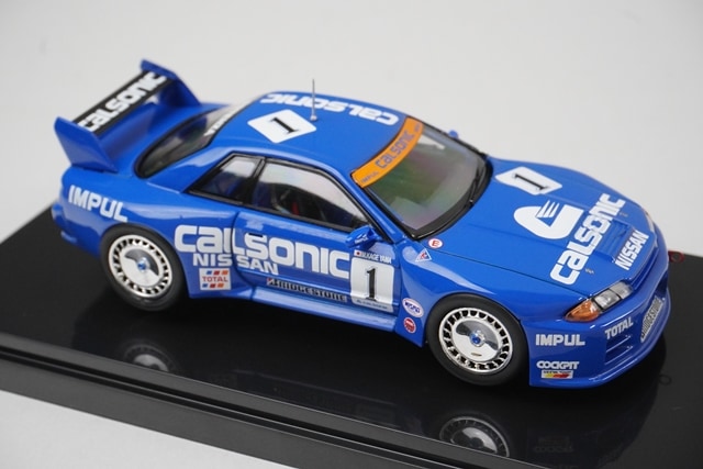 1:43 EBBRO 44188 Nissan Calsonic Skyline R32 JGTC 1994 #1 Blue model car