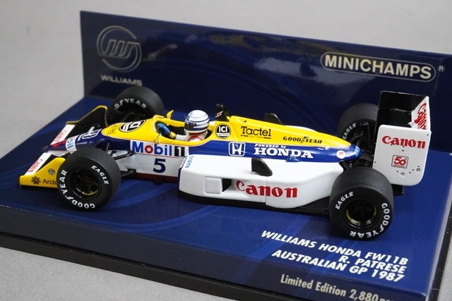 1:43 MINICHAMPS 400870095 Williams Honda FW11B Australian GP 1987 #5 R. Patrese model car