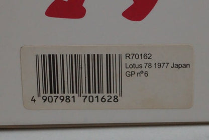 1:43 Reve Collection R70162 Lotus 78 Japanese GP 1977 #6 G. Nilsson model car