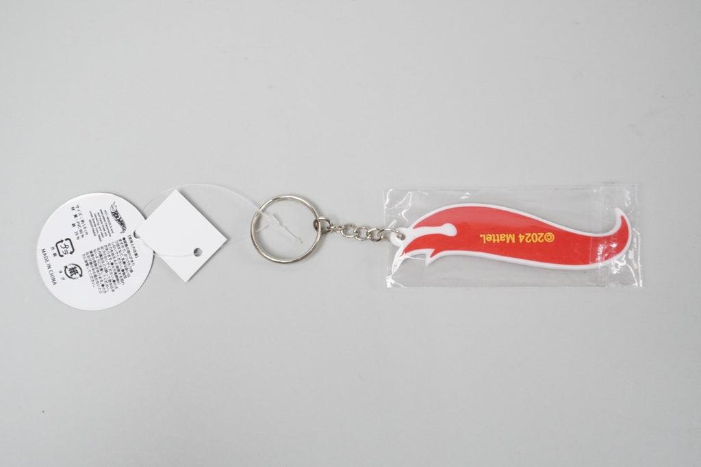 HWU69094 Hot Wheels Rubber Keychain YE x RD Yellow x Red