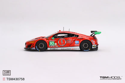 [ Back-order ] TSM TSM430758 1:43 Acura NSX GT3 EVO22 IMSA Daytona 2023 #93 Racers Edge Motorsports WTR model car