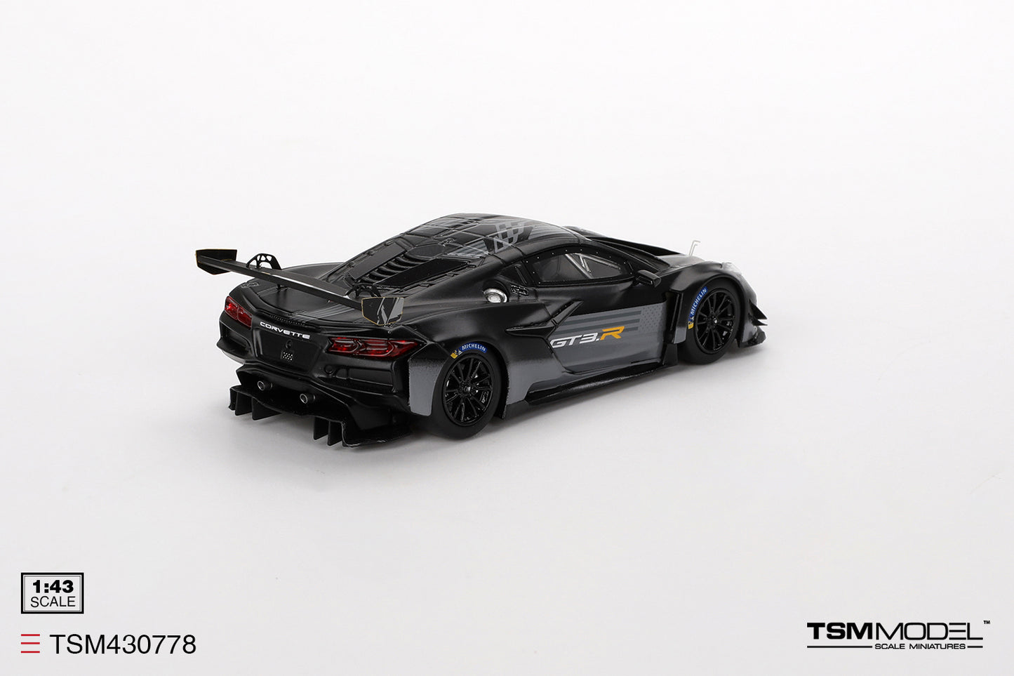 [ Back-order ] TSM TSM430778 1:43 Chevrolet Corvette GT3.R Road America 2023 Test Car model car