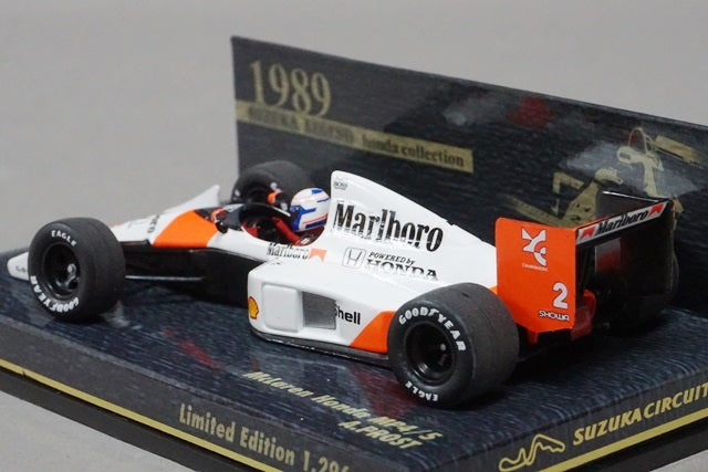 1:43 MINICHAMPS 539894302 McLaren Honda MP4/5 Suzuka Legend A.Prost 1989 #2 Marlboro