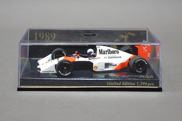 1:43 MINICHAMPS 539894302 McLaren Honda MP4/5 Suzuka Legend A.Prost 1989 #2 Marlboro