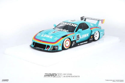 [ Back-order ] INNO Models IN18-LBWKRX7-03 1:18 Mazda RX7 FD3S LB-WORKS Super Silhouette Green model car