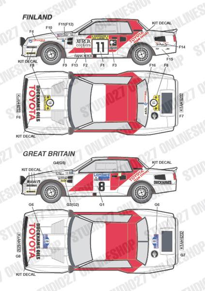 [ Back-order ] STUDIO27 DC1139 1:24 TA64 Rallies 1984 Option for Aoshima B24004 [Original Decals]