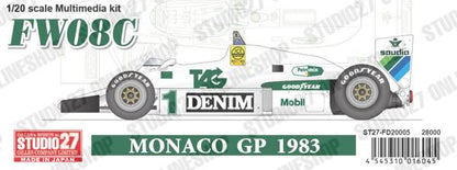 [ Back-order ] Studio27 FD20005 1:20 FW08C MONACO GP 1983 Multimedia Kit