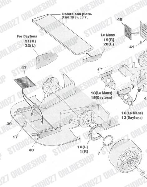 [ Back-order ] STUDIO27 FP24258 1:24 XJR-9 Upgrade PARTS for TAMIYA Detail Up Parts