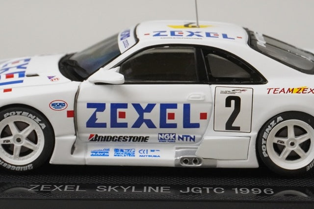 1:43 EBBRO 43978 ZEXEL Skyline R33 JGTC 1996 #2 White model car