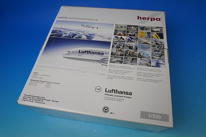 1:200 A380-800 Lufthansa Frankfurt am Main D-AIMA 550727 Herpa