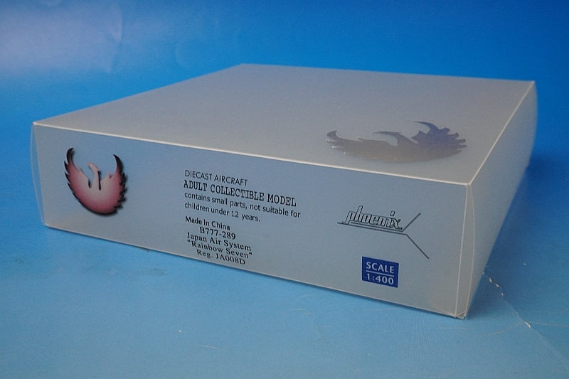 1:400 B777-289 JAS Rainbow Seven JA008D Phoenix airplane model