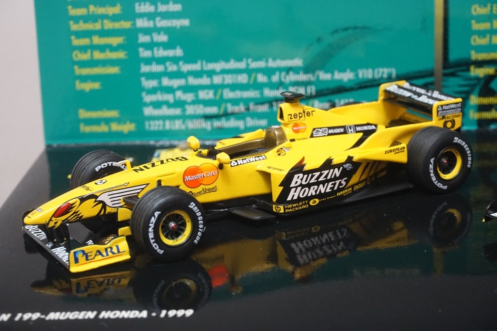 1:43 MINICHAMPS 402109900 Jordan Set 5/5 Jordan 199 / EJ10 1999/2000 Mugen Honda