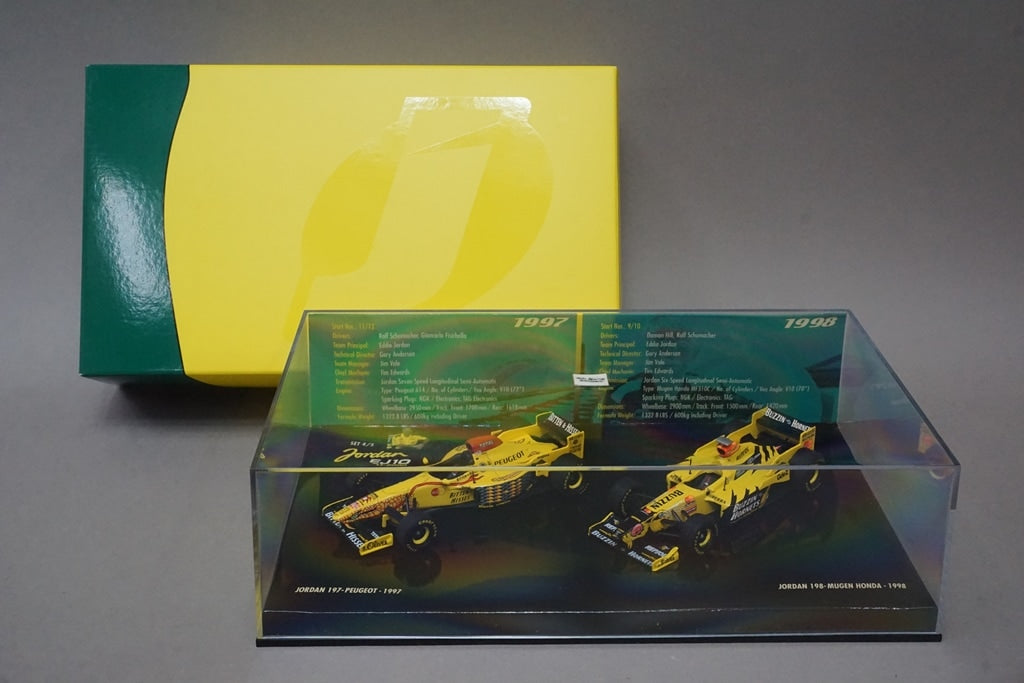 1:43 MINICHAMPS 402109798 Jordan Set 4/5 197 Peugeot 1997 / 198 Mugen Honda 1998
