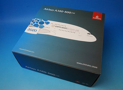 1:200 A380-800 Emirates Blue Expo 2020 A6-EOC G2UAE779 Gemini