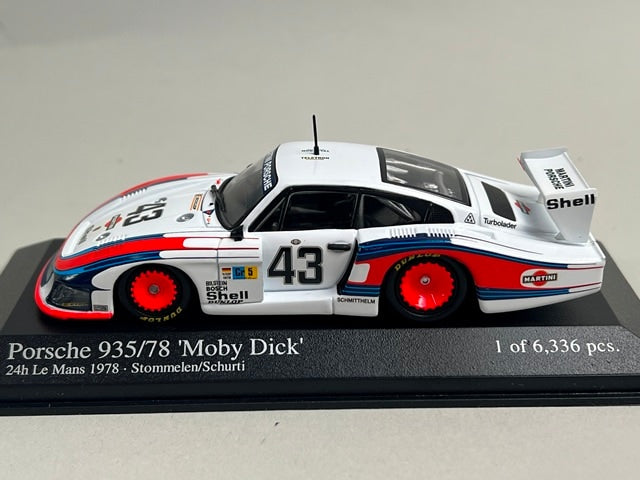 1:43 MINICHAMPS 430786743 Porsche 935 78 Moby Dick Le Mans 24h 1978 #43 R. Stommelen H. Schutch model car