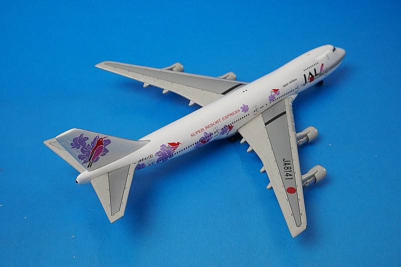 1:400 B747-200 JAL Resort Purple JA8141 Phoenix airplane model
