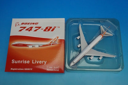 1:400 B747-8i Boeing House Color Rollout Sunrise Livery N6067E 10522 Phoenix airplane model