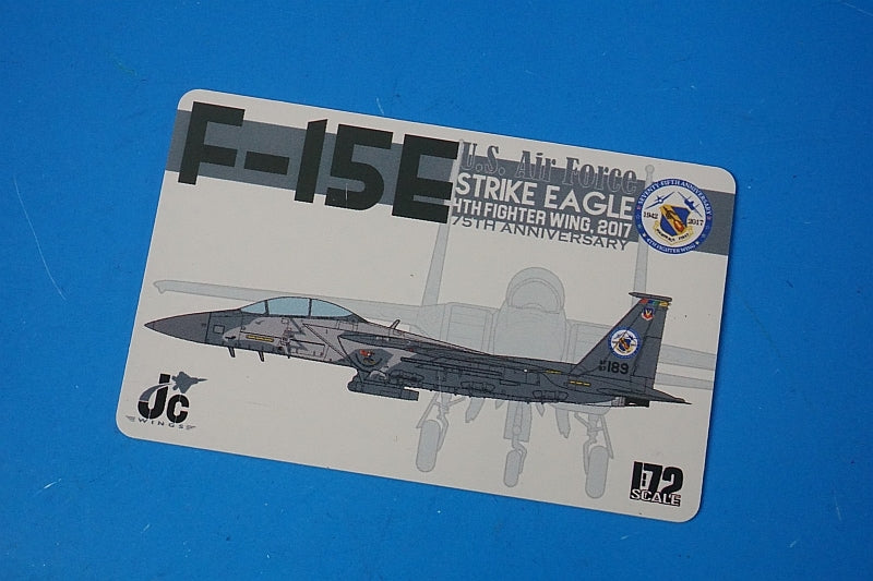 1:72 F-15E US Air Force USN 4th Fighter Wing 75th Anniversary Seymour Johnson #87-0189 JCW-72-F15-014 JC Wings airplane model