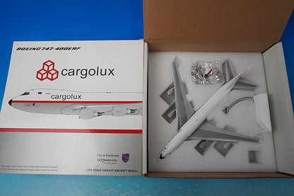 1:200 B747-400ERF Cargolux Retro Livery INTERACTIVE SERIES LX-NCL XX20051C JC Wings airplane model