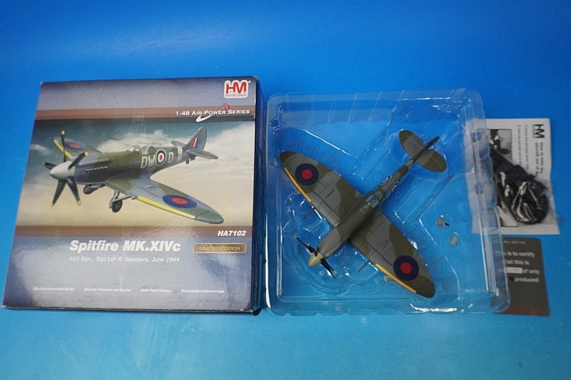 1:48 Spitfire MK.XIVc British Ace Royal Air Force HA7102 HOBBY MASTER airplane model