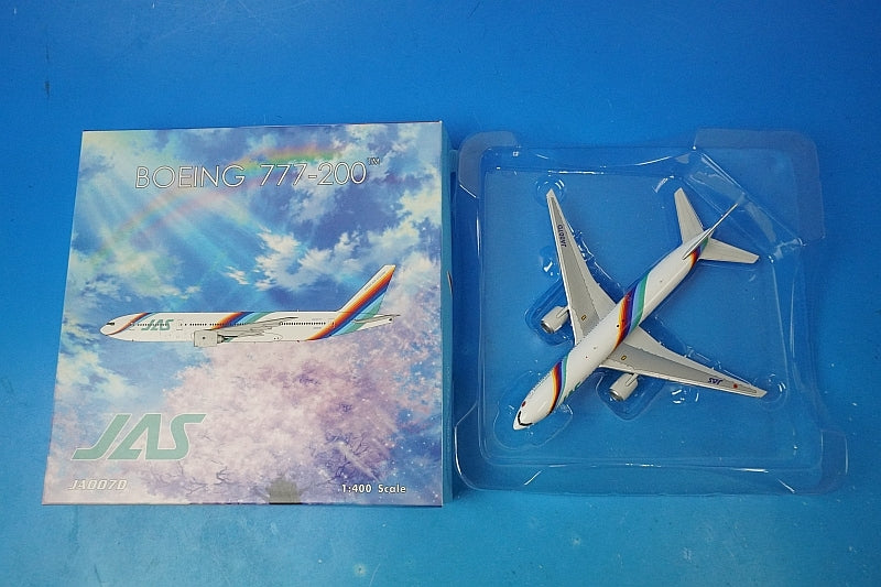 1:400 B777-200 JAS Rainbow Seven JA007D 04378 Phoenix airplane model