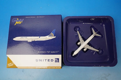 1:400 B737-MAX9 United N67501 GJUAL1784 Gemini airplane model